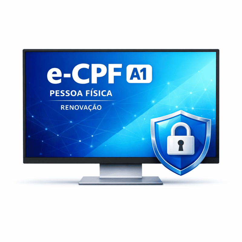Renovação de Certificado Digital e-CPF A1 para Pessoa Física