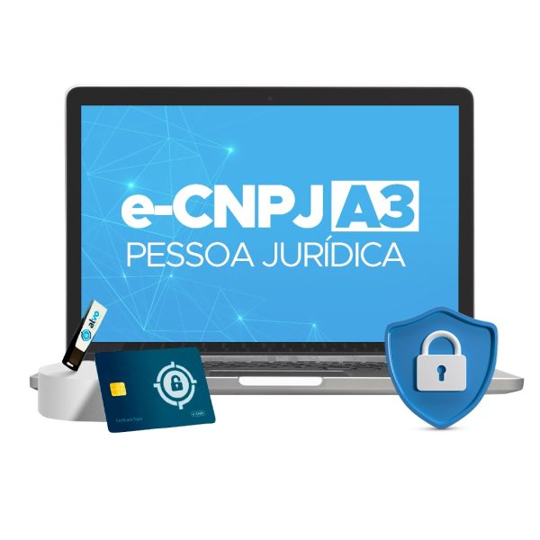 Certificado Digital e-CNPJ A3 Sem Token - Validade 3 meses