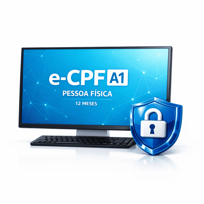 Certificado Digital e-CPF A1 - 12 meses: identidade digital para pessoa física com validade jurídica