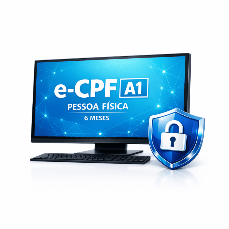 Certificado Digital e-CPF A1 - 6 meses: identidade digital para pessoa física com validade jurídica