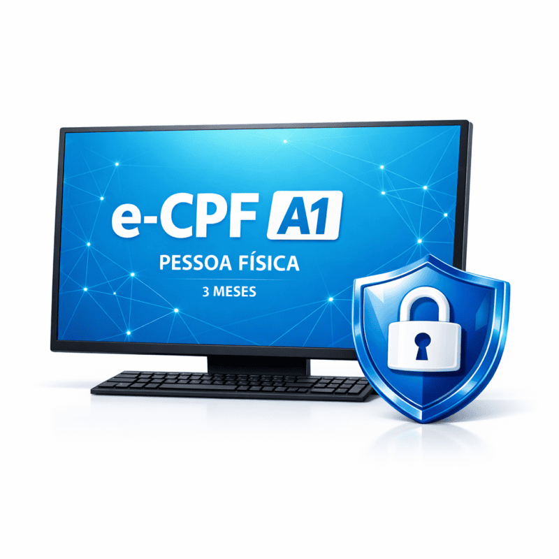 Certificado Digital e-CPF A1 - 3 meses: identidade digital para pessoa física com validade jurídica