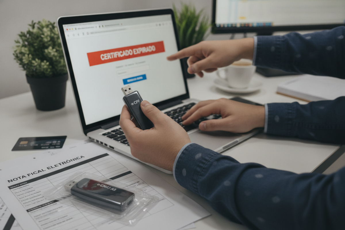 Certificado digital A1 vencido — como renovar e voltar a emitir notas