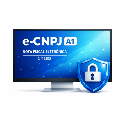 Certificado Digital e-CNPJ A1 para Nota Fiscal Eletrônica, 12 meses