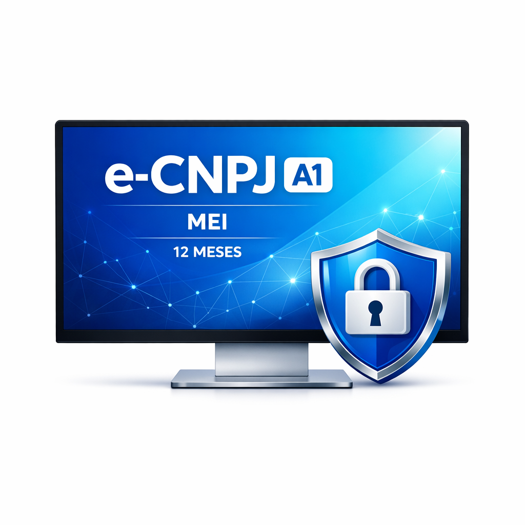 Certificado Digital e-CNPJ A1 para MEI, 12 meses
