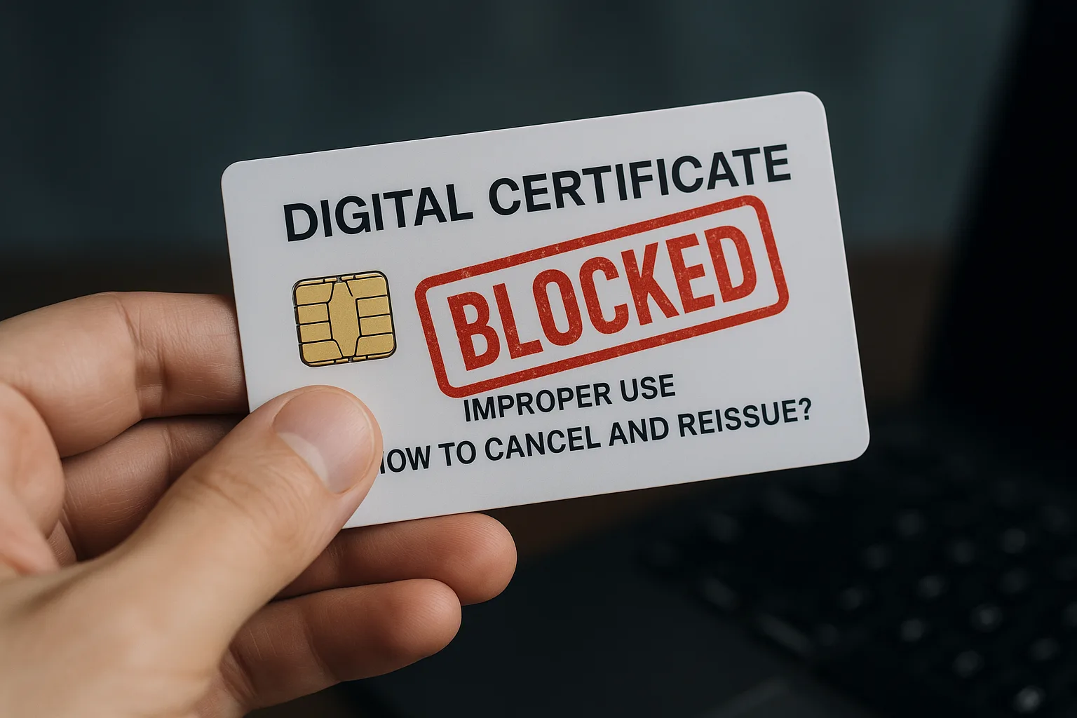 Bloqueado: o que fazer com seu cartão certificado digital