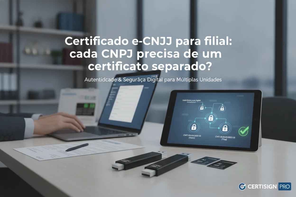 Filial tem CNPJ próprio: precisa de certificado e-CNPJ?