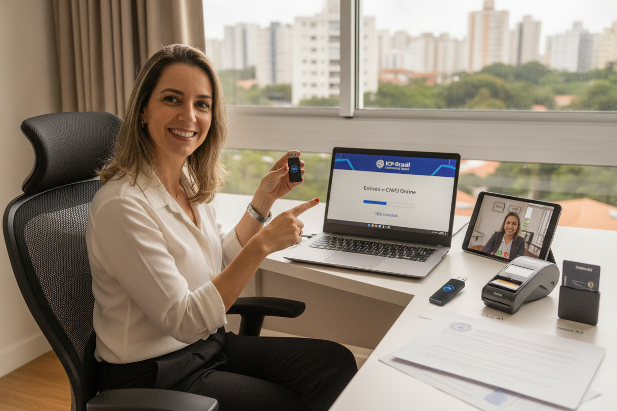 e-CNPJ totalmente online — dá para emitir sem sair de casa