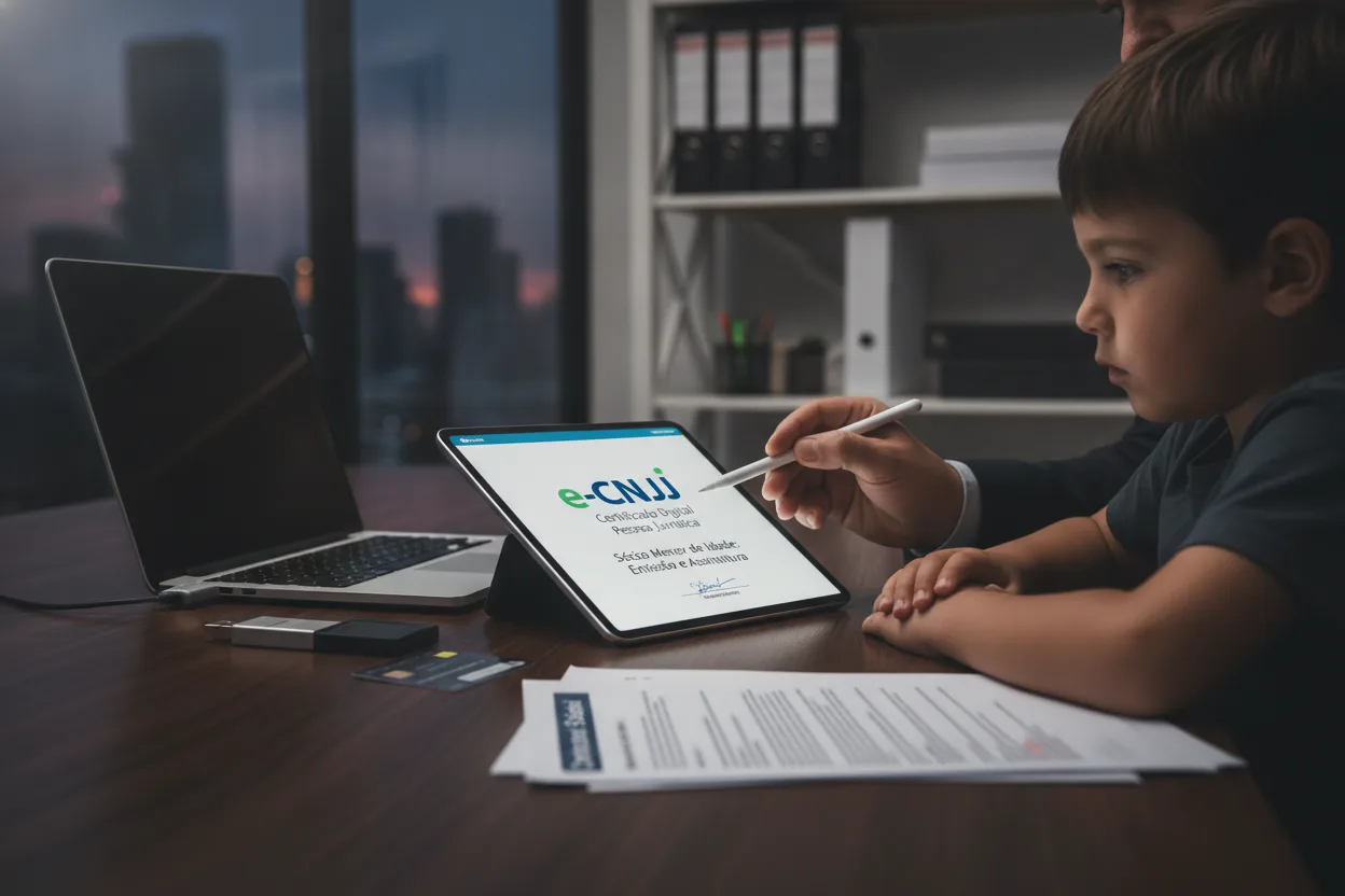 Sócio menor de idade e certificado e-CNPJ: quem assina?