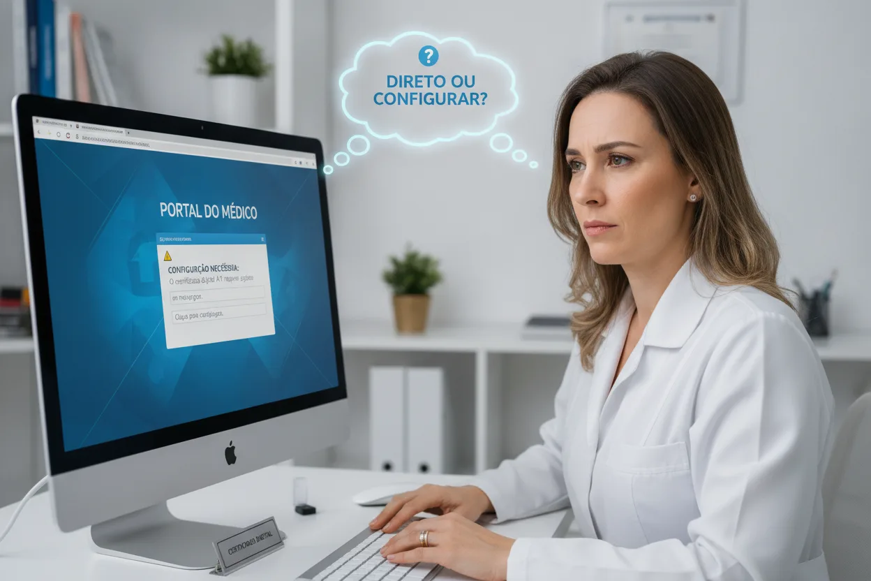 Portal do médico: e-CPF A1 funciona ou precisa configurar?